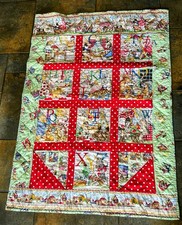 Alphabet  Animal Theme Handmade Baby Blanket Quilt 36  X 52  