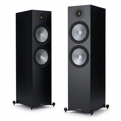 1 Paar Monitor Audio Bronze 500 Black 6G Standlautsprecher Lautsprecher
