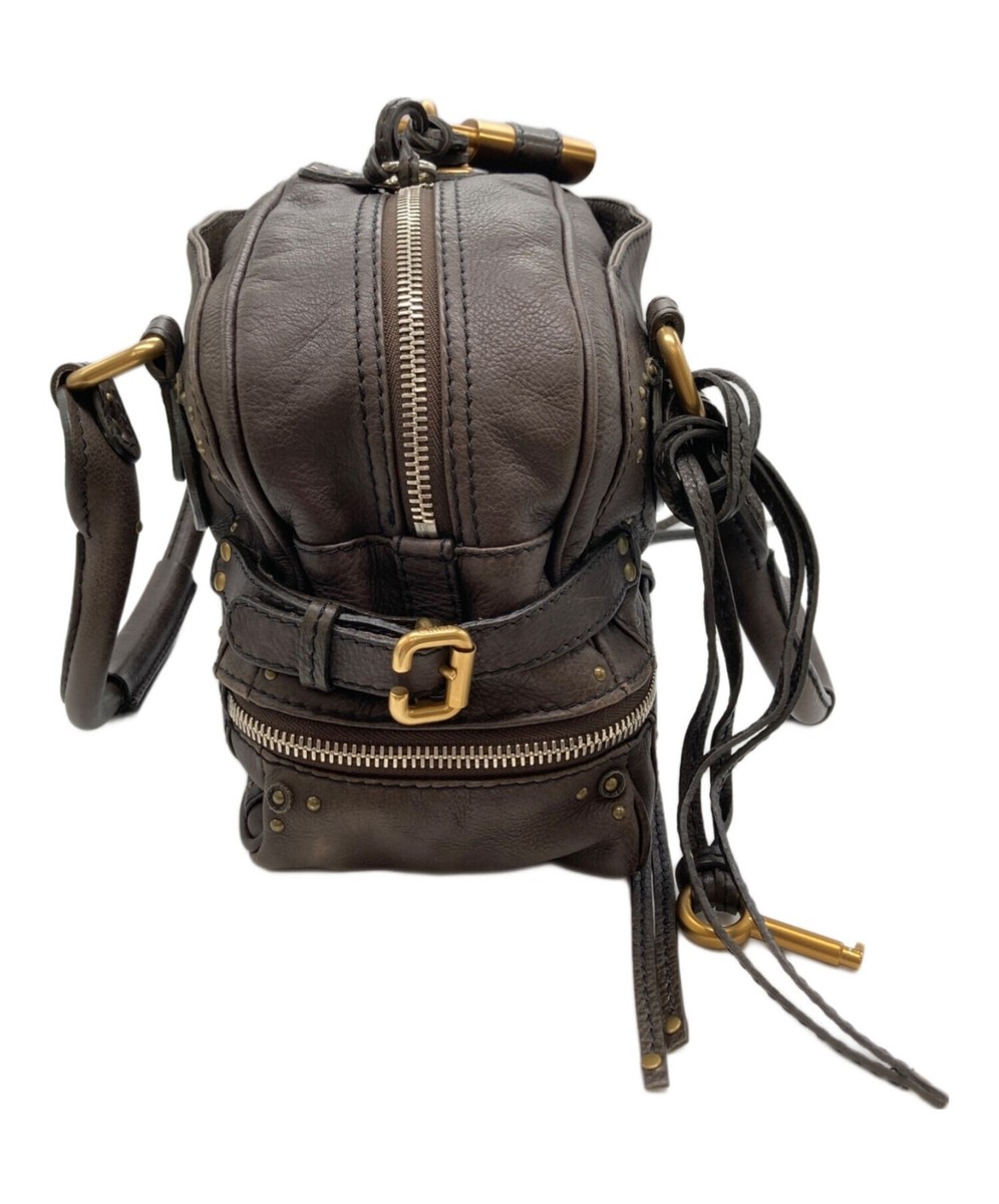 Chloe Paddington Leather Satchel Bag Brown with Lock and Key