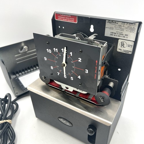 Lathem 2121 Vintage Employee Time Clock Recorder with Key Tested & Works - Picture 12 of 15