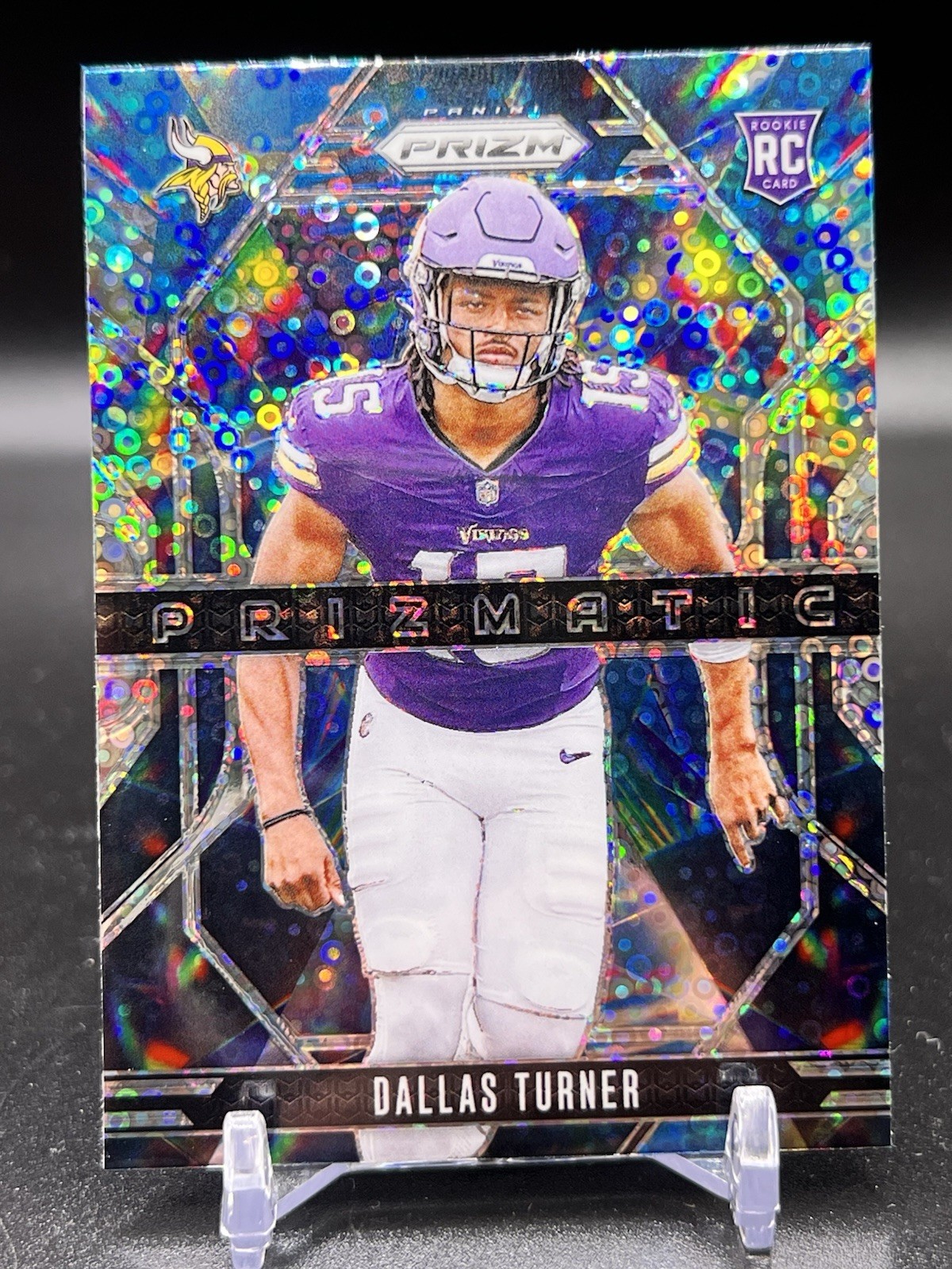 2024 Panini Prizm Dallas Turner RC Disco Prizmatic VIKINGS
