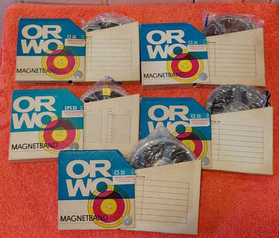 5x ORWO Wolfen Tonband CS 35 U6 130 m Magnettonband Magnetband Vierspurtechnik