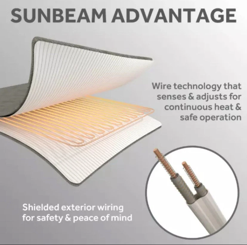 Sunbeam Throw Poseidon Microplush, 4 Heat Settings, 4-Hour Auto Shut-Off Winter - Image 2 of 4