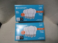 EcoSmart LED Light Bulbs 60W A19 Soft White 800 Lumens Dimmable 2 - 4 Packs New