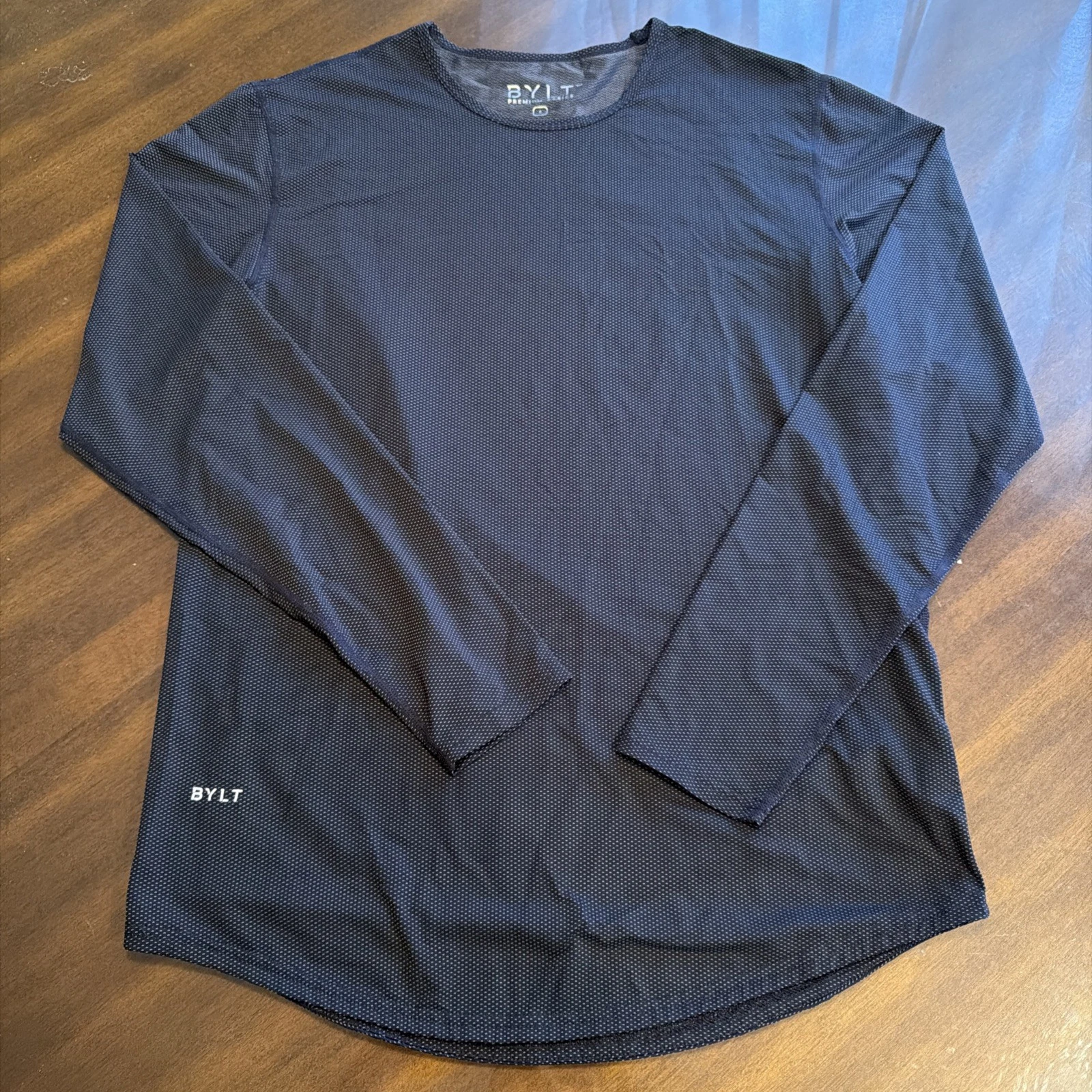 BYLT Drop Cut Long Sleeve Shirt Small Bylt Blend Stretch Golf Performance