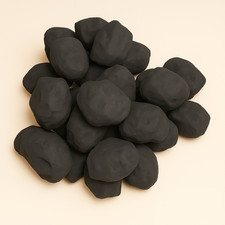 Ceramic Gas Fire Replacement Coals 20 Small Cast Living Flame Fuel Bed LPG