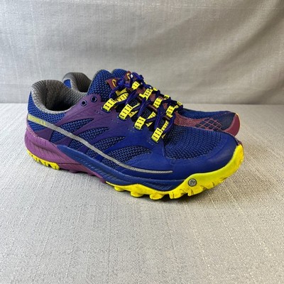 Merrell Trail Shoes All Out Charge Sneaker Womens 10 Purple Blue Outdoor Hiking