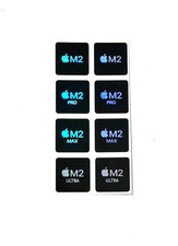 2Pcs fits Apple M2 Chip Holographic Sticker Decal Badge Label 18mm x 18mm