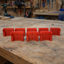 Fits Milwaukee M18 Wall Mount Battery Holder Red 8 Organizers