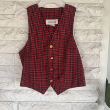 Vintage Kids Christmas Tartan Size 8 Vest By Jason Scott 1990 s