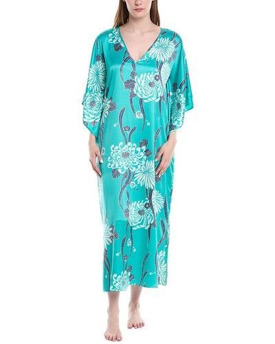 N Natori Obi Kimono Night Dress Women's Blue L