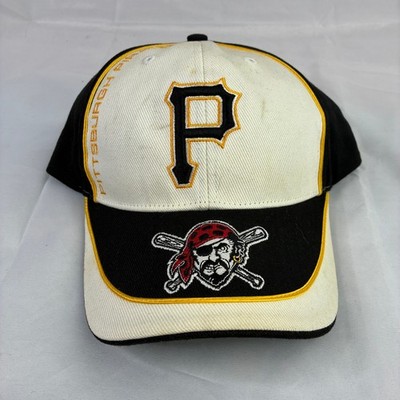 Pittsburgh Pirates Snapback Hat 90s MLB Jolly Roger T.E.I. Two-Tone