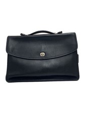 Used COACH Black Leather Briefcase Business Bag Model 5265