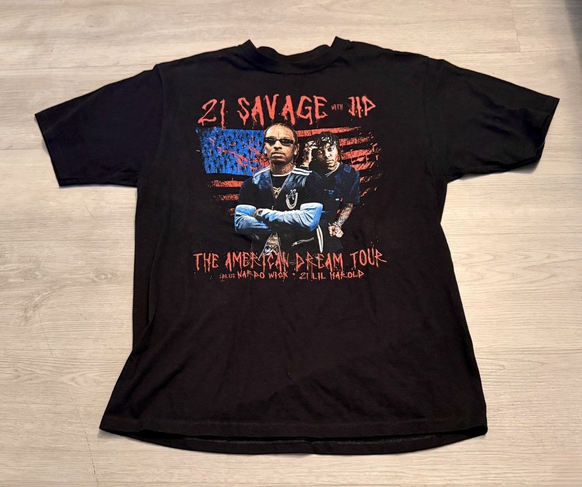 21 savage and JID The American Dream Tour Unisex Adult Size Med Black