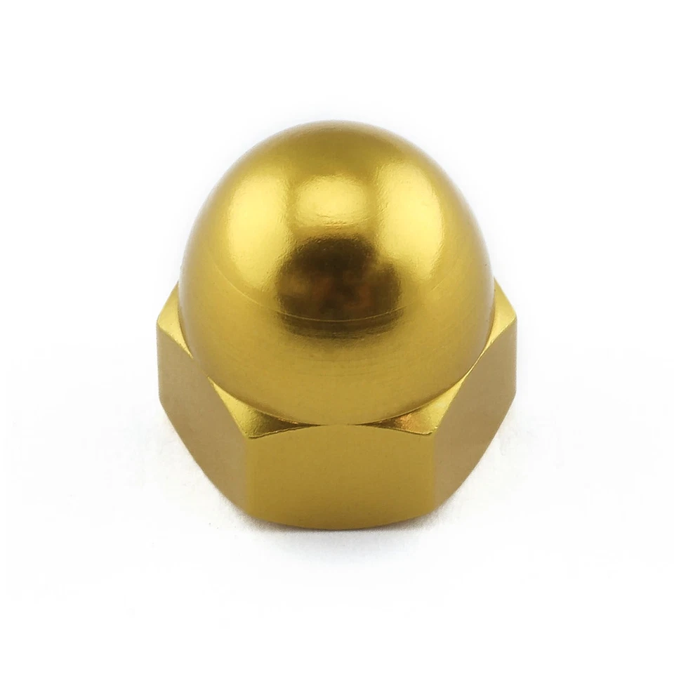 Aluminium Dome Nut M8 x 1.25mm DIN1587 Gold | Pro-Bolt