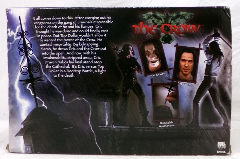 2005 NECA Reel Toys The Crow Rooftop Eric Draven vs Top Dollar 7" Figure Set - Image 3 of 4