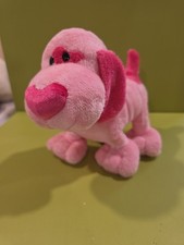 Walmart Pink Puppy Dog with Heart Nose Neck Ribbon Plush