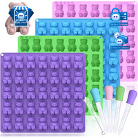 GummibäRchen Formen 4Er Set Aus Silikon, Bpa-Frei, Inkl. Pipetten
