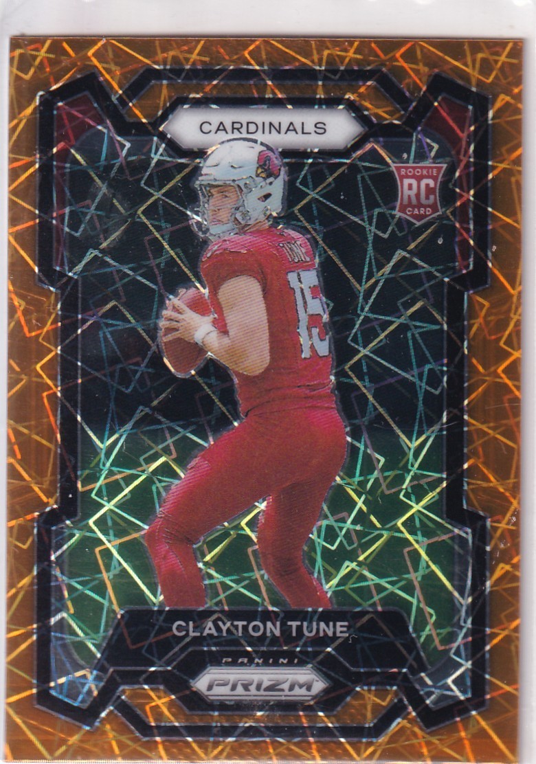 2023 PANINI PRIZM CLAYTON TUNE ORANGE LASER PRIZM RC ROOKIE PARALLEL #302