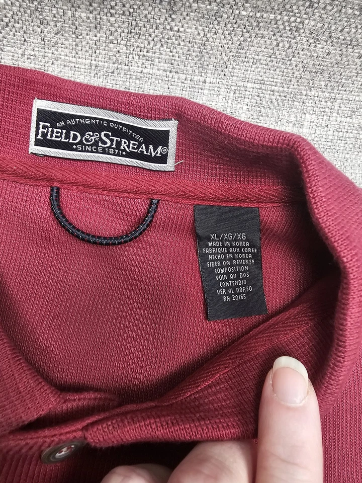 Field & Stream Hummer Polo Shirt Mens XL Red Embroidered Off Road Truck Outdoors - Image 3 of 4