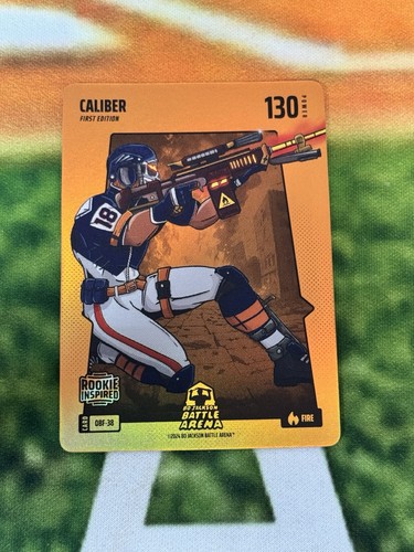 2024 Bo Jackson Battle Arena Orange Fire Battlefoil SP Caliber Caleb Williams RG