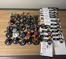Lot Of 25 Marvel DC Heroclix Figures Commons And Uncommons Partial Cards 