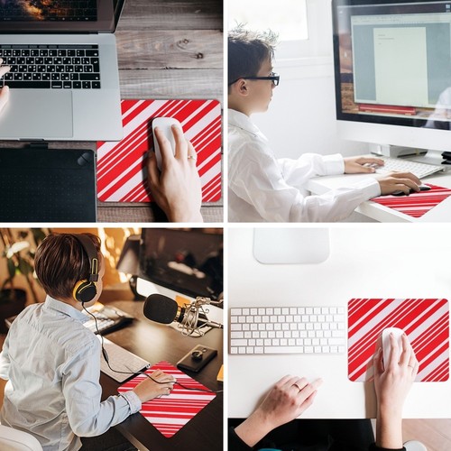2 Pcs Christmas Pattern Table Mat Computer Pad Funny and Cute Mouse - Bild 7 von 12
