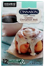 Cinnabon Classic Cinnamon Roll Keurig Single-Serve K-Cup 12 Count Pack of 1