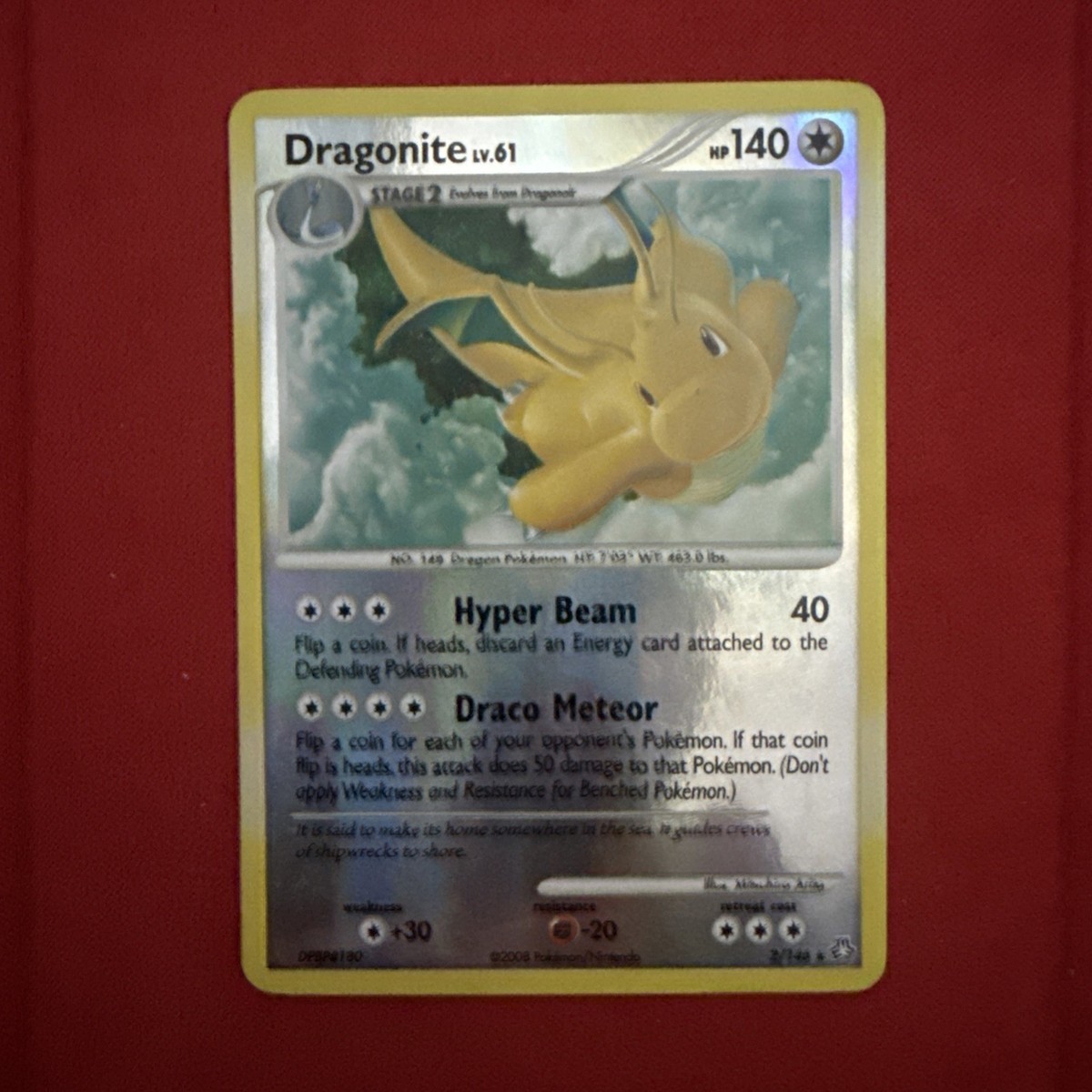 Dragonite 2/146 Holo - Pokemon Diamond & Pearl Legends Awakened Holo Rare Dragonite 2/146 Holo - Pokemon Diamond & Pearl Legends Awakened Holo Rare