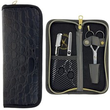 Crocodile Black Scissors Holster Pouch for Salons, Barbers & Hairstylists