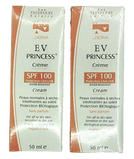 EV Princess SPF 100 Clear Water Resistant Cream 50 ml 2 Pack  NIB Exp 2028