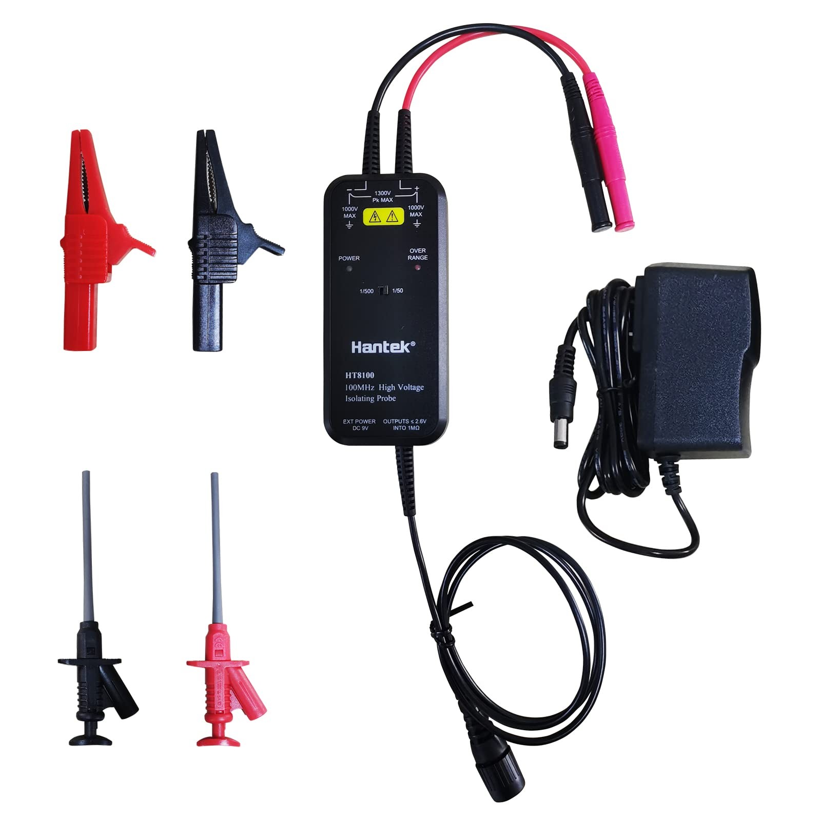 Hantek HT8100 Oscilloscope Probe High Voltage Differential Probe, 100MHZ...
