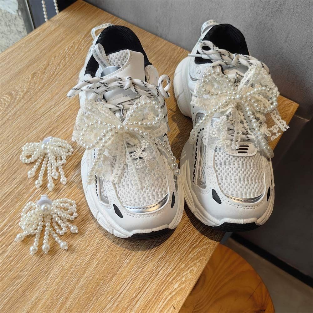 APL 1 paio di ciondoli per scarpe in pizzo a rete lacci per scarpe da ginnastica