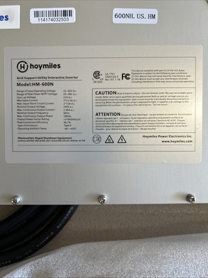 Hoymiles HM-600NT Grid Tied Inverter Microinverter for Solar Panel Generation US