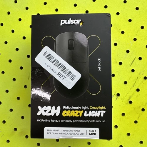 Pulsar X2H CrazyLight Mini Wireless Gaming Mouse Jet Black 37g 32K DPI