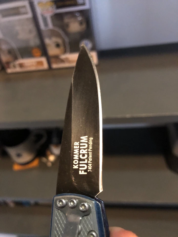 🔥CRKT 7404 Kommer Fulcrum Cuchillo Plegable Azul Gris Excelente Estado - Sin Caja Foto 4 de 4