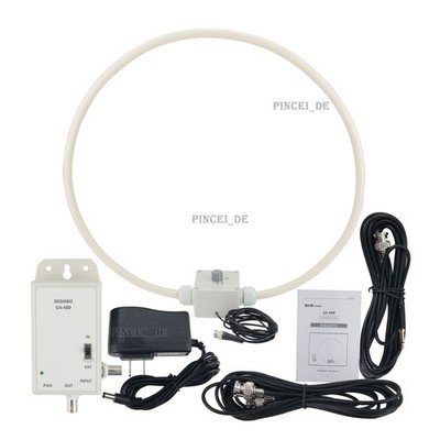 GA400 Rotating Medium Wave AM/FM Short-wave SDR Loop Antenna Radio Antenna *vy