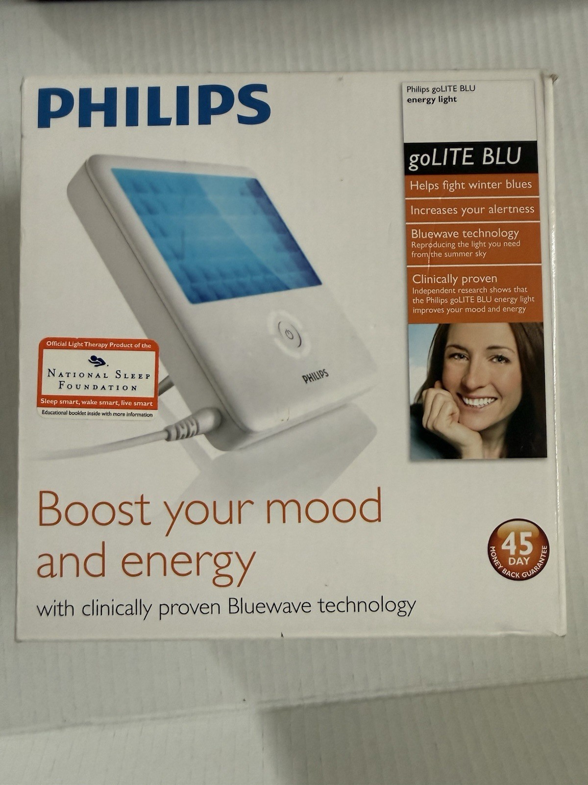 Philips goLITE BLU HF3321/60 energy light - EUC With Origina