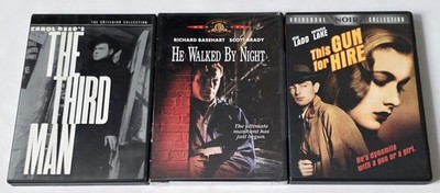 The Third Man (Criterion), He Walked By Night (Sealed) & This Gun For Hire DVD 