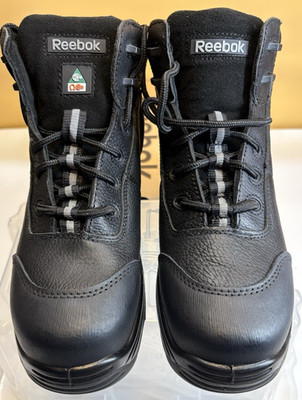 Reebok Work Women s 6'' Trainex Work Boots RB765 Black Leather Size 6.5 Comp Toe