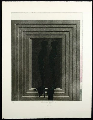 "Unterstand", 1972. Kombinationsdruck Franz Anatol WYSS (*1940 SUI) handsigniert - Bild 1 von 3