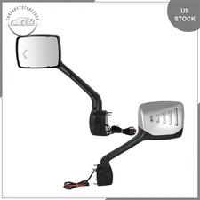 For Kenworth T680/880 Hood Mirror w/Led Turn Light Replacement RH & LH Side