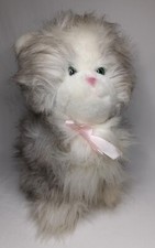 Persian Fluffy Wispy Cat Plush 1982 Made in Korea
