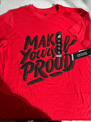 AMERICAN DREAM TEAM NETWORK  Make Yourself Proud   TEE SHIRT Red Size Large NEW