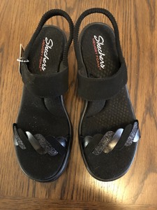 skechers cali rumblers wedge sandal