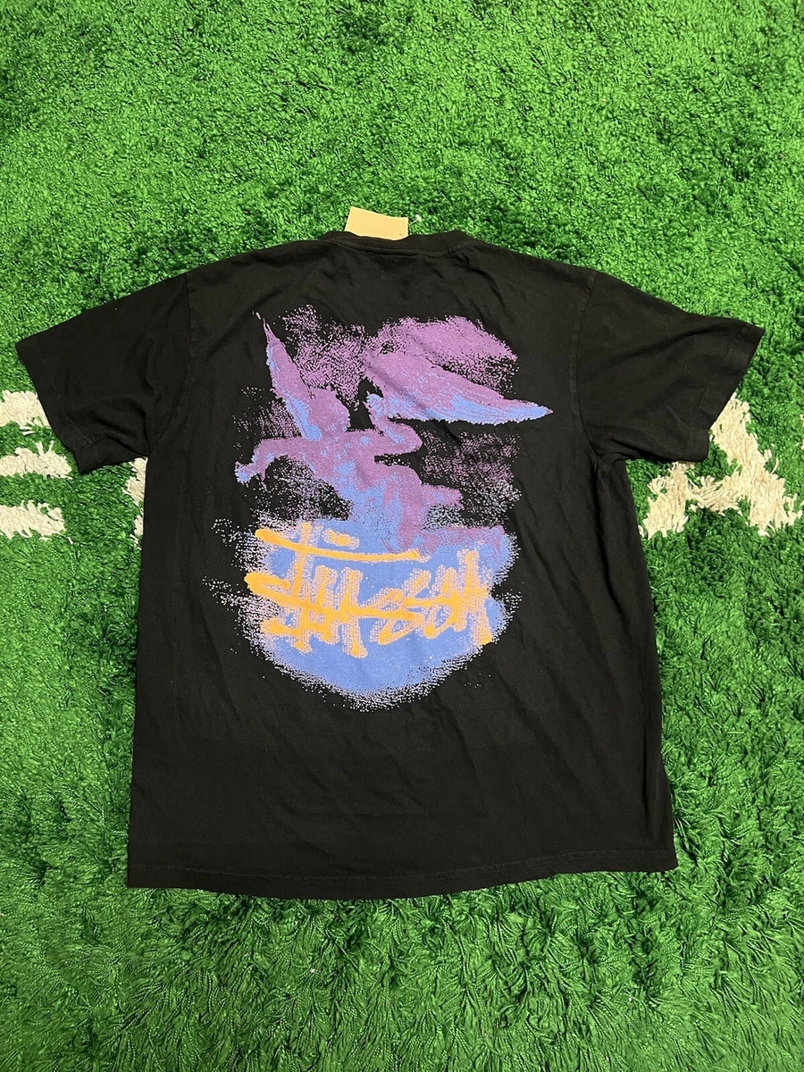 Stussy Fallen Angel Pigment Dyed Tee Black (Size Large) Stussy Fallen Angel Pigment Dyed Tee Black (Size Large)