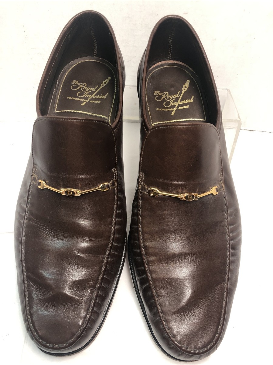 Vintage Florsheim Royal Imperial Loafers Mens Brown Leather Slip On Dress Shoes s-l400.jpg main image 4