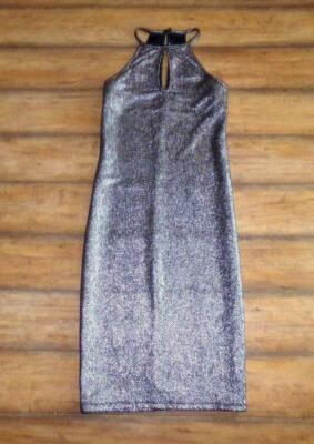 ONE CLOTHING ~ New! Small ~ Peek-A-Boo High Neck PYTHON Bodycon Dress S