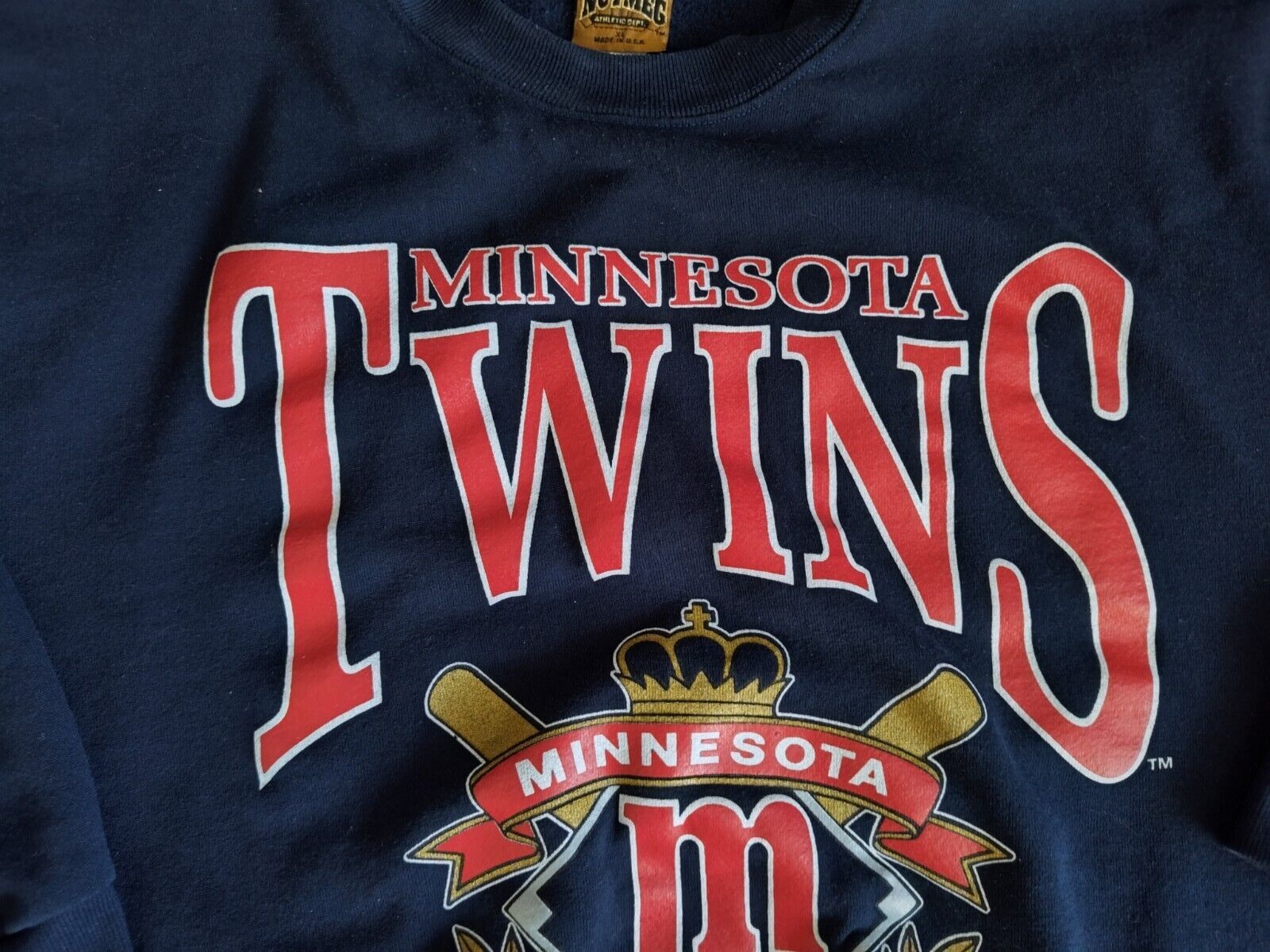 VTG 90’s Nutmeg Minnesota Twins Nutmeg Crew Neck … - image 6
