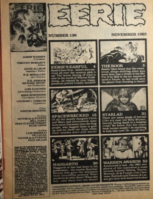 eriページ EERIE #136 (1982) Warren B&W horror comics magazine VG+ | eBay